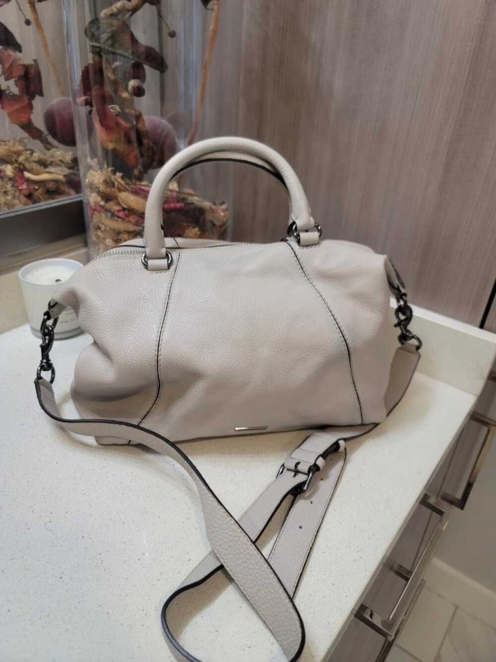 Rebecca Minkoff Small Isobel Putty Leather Satchel - Picture 4 of 15